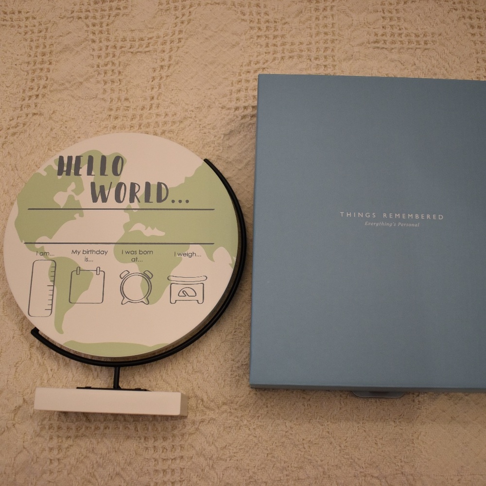 Things Remembered Hello World Birth Record and Photo Clip
